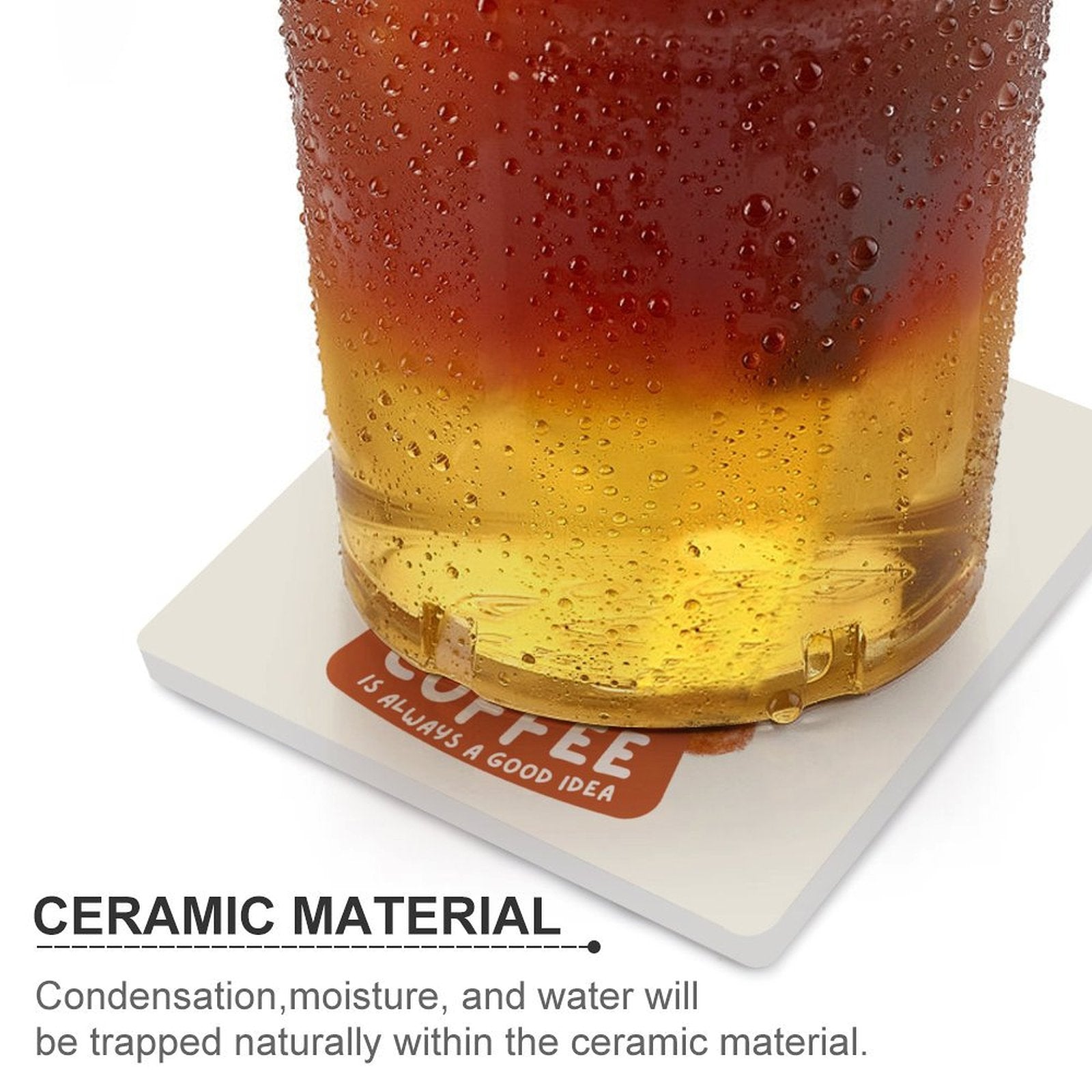 Coffee Is Always A Good Idea - Ceramic Coasters (Square) Ceramic Coasters Coffee Printed Offshore