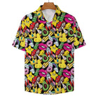 Bright And Cute Women's Collared Pocketless Short Sleeve Shirt