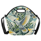 Cockatoo Neoprene Lunch Bag/Large (Model 1669) Neoprene Lunch Bag animal Printed Offshore