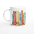 Books White 11oz Ceramic Mug Default Title White 11oz Mug Globally Fulfilled Reading