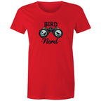 Bird Nerd - Womens T-shirt Red Womens T-shirt animal Printed In Australia