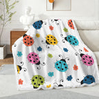 Ladybugs - Double-Layer Fleece Blanket 51"x59"