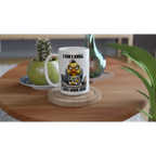 I Don't Know, I Just Work Here, Duck - White 15oz Ceramic Mug 15oz Mug animal Globally Fulfilled Work