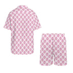 Cat Doughnuts Men's Hawaiian Shirt & Shorts Set Men's Hawaiian Shirt & Shorts Set animal Food Printed Offshore