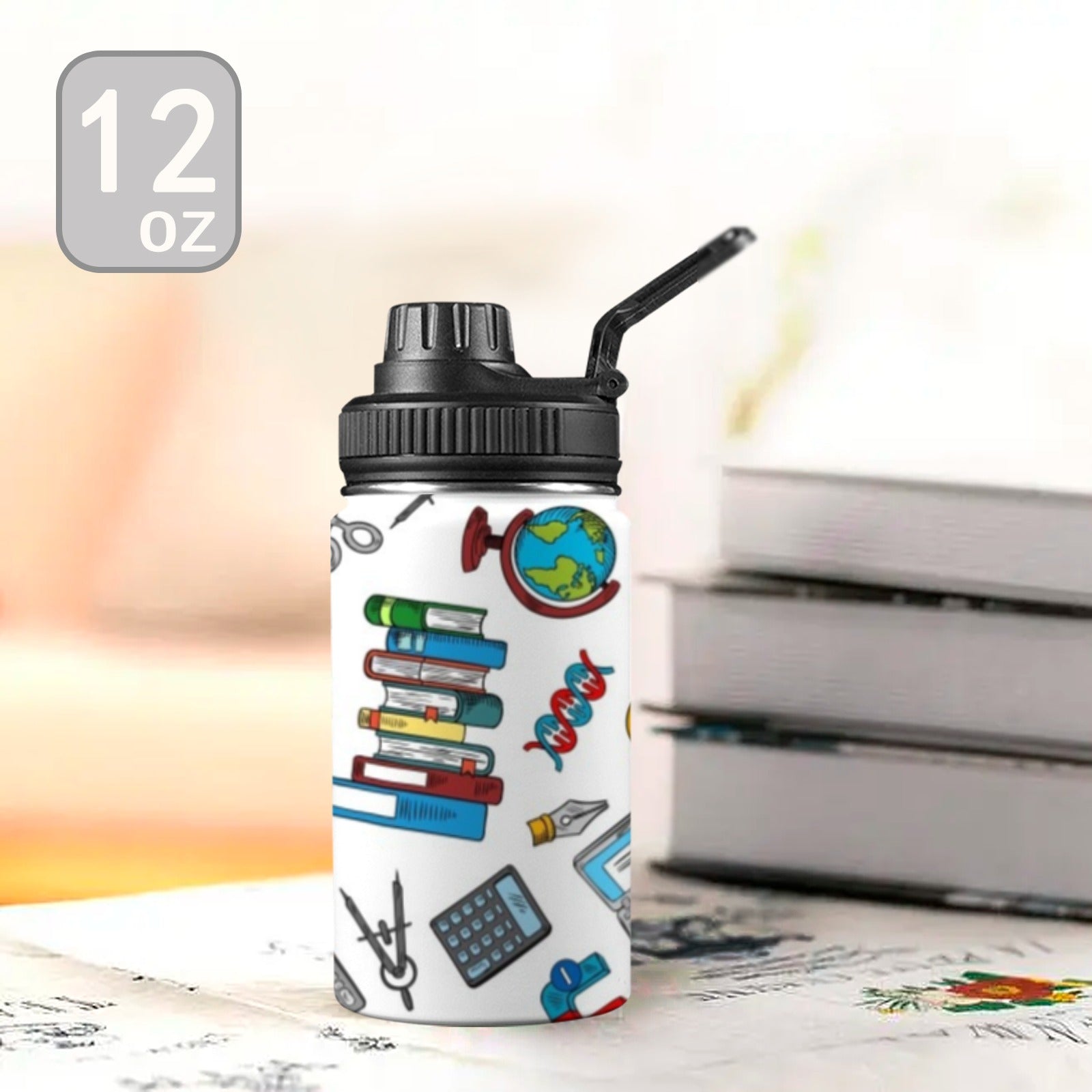 Cool For School Kids Water Bottle with Chug Lid (12 oz) Kids Water Bottle with Chug Lid Printed Offshore