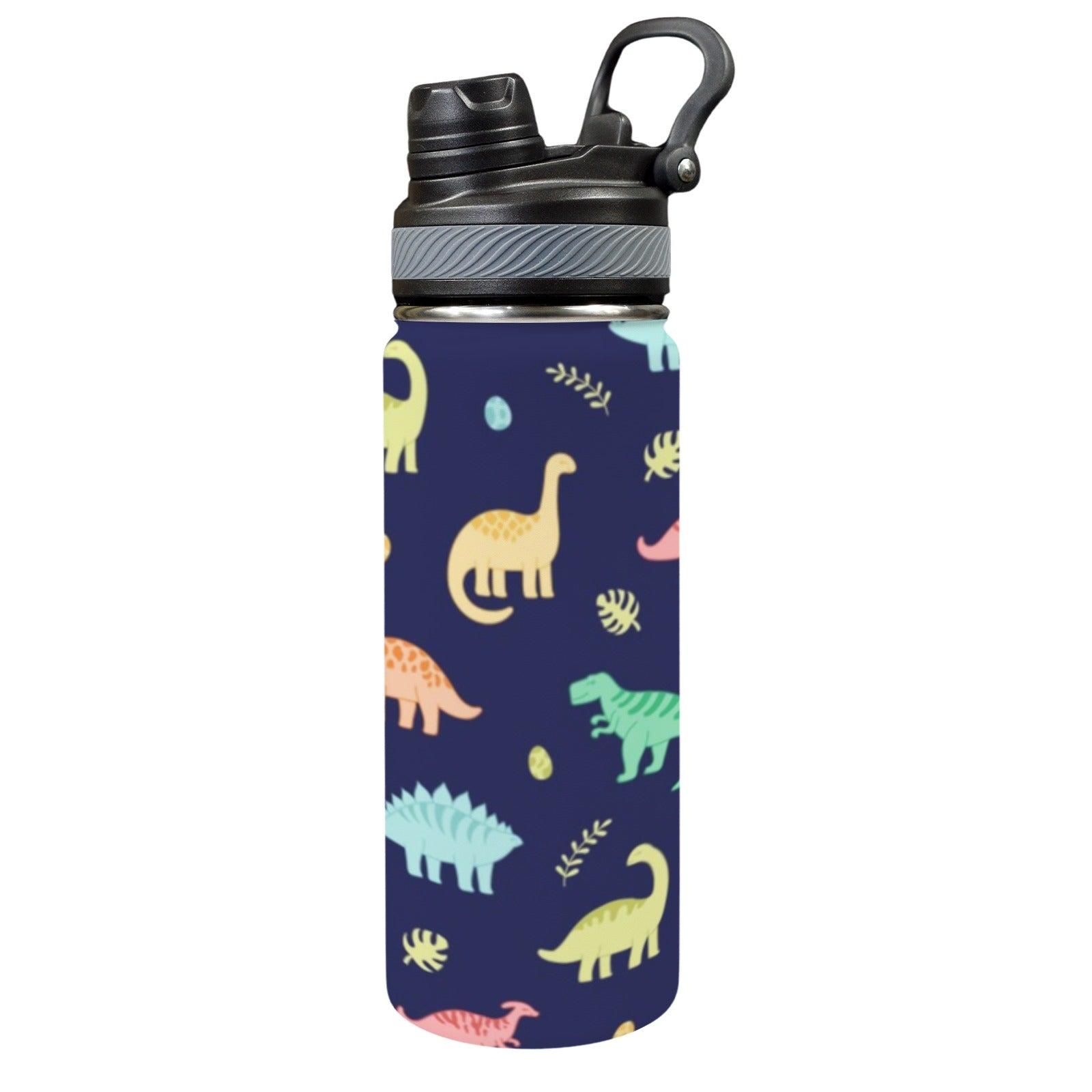 Dinosaurs - Insulated Water Bottle with Dual-Use Lid (18oz) One Size Insulated Water Bottle with Dual-Use Lid (18oz) animal Printed Offshore