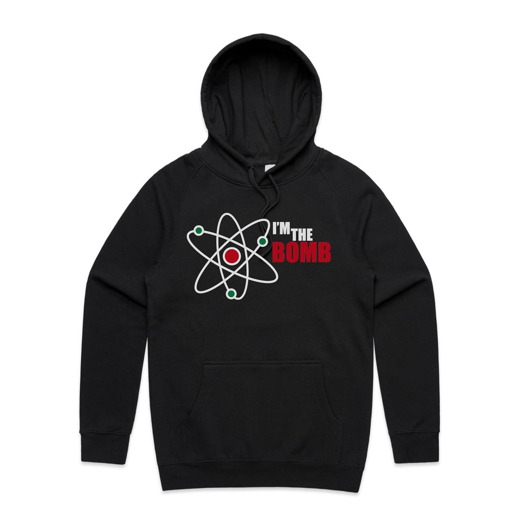 I'm The Bomb, Atom - Mens Hoodie Black Mens Hoodie Printed In Australia Science