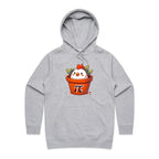 Chicken Pot Pi - Womens Hoodie Grey Marle Womens Hoodie animal Maths Printed In Australia