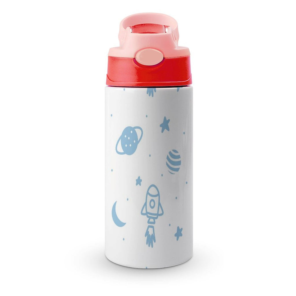 Blue Space - Little Kids Water Bottle pink 350ml Little Kids Water Bottle Printed Offshore Space