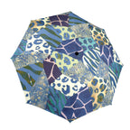 Animal Mosaic - Semi-Automatic Foldable Umbrella (Model U12) One Size Semi-Automatic Foldable Umbrella (U12)