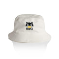 Ew People, Black Cat - AS Colour Bucket Hat Ecru One Size As Colour Bucket Hat animal Printed In Australia