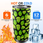Cute Limes - 20oz Mobile Tumbler with Lid (Black Lock) 20oz Travel Mug Food Printed Offshore