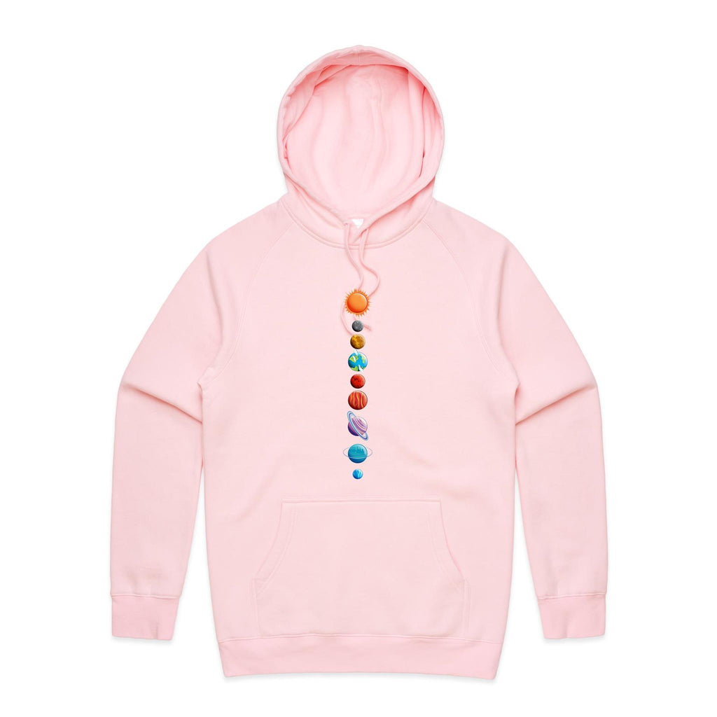 Our Solar System - Mens Hoodie Pink Mens Hoodie Printed In Australia Space