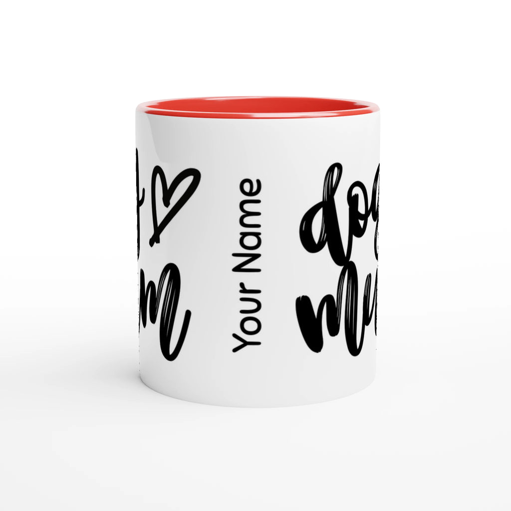 Personalised - Dog Mum - 11oz Ceramic Mug Personalised 11oz Mug animal customise Globally Fulfilled Mum personalise