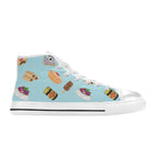 Classic Aussie Food Icons Men's High Top Canvas Shoes Men's Classic High Top Canvas Shoes Australia Food Printed Offshore