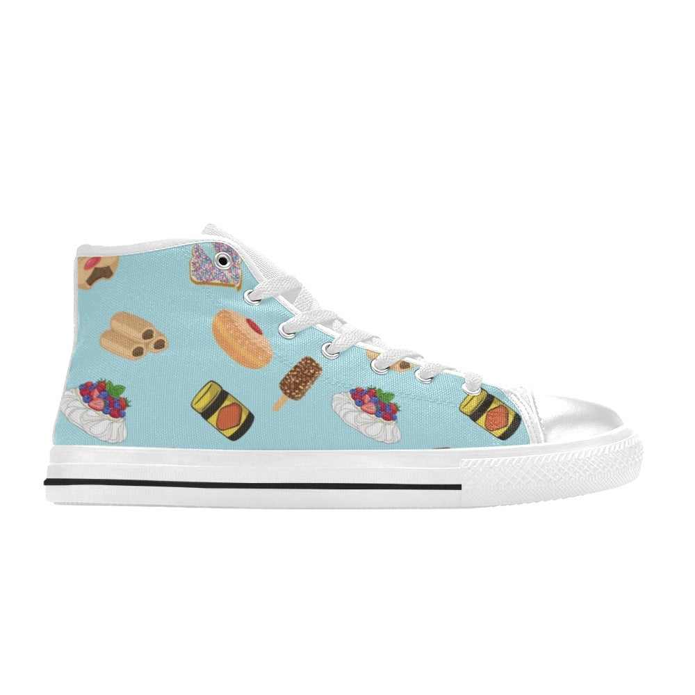 Classic Aussie Food Icons Men's High Top Canvas Shoes Men's Classic High Top Canvas Shoes Australia Food Printed Offshore