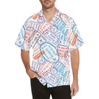 Travel Stamps - Mens Hawaiian Shirt