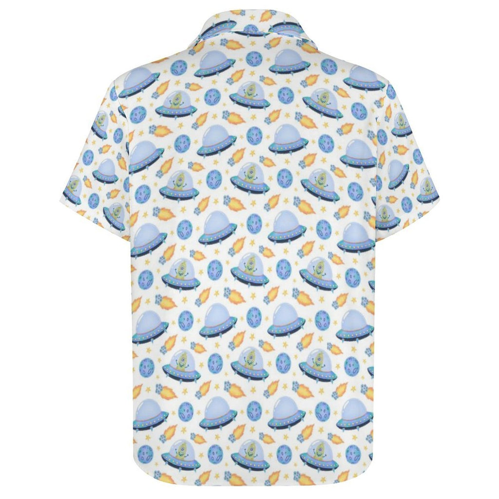 UFO's Women's Short-Sleeve Button Up Shirt