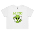 Aliens Don't Believe In You Either Women's AS Colour Crop Tee