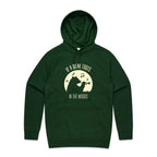 If A Bear Toots In The Woods, Trumpet Player - Mens Hoodie Forest Green Mens Hoodie animal Music Printed In Australia