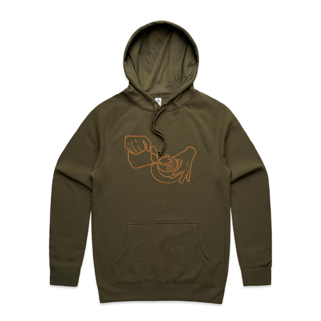 Barista - Mens Hoodie Army Mens Hoodie Coffee Printed In Australia