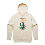 But First, Coffee - Mens Hoodie Ecru Mens Hoodie Coffee Printed In Australia