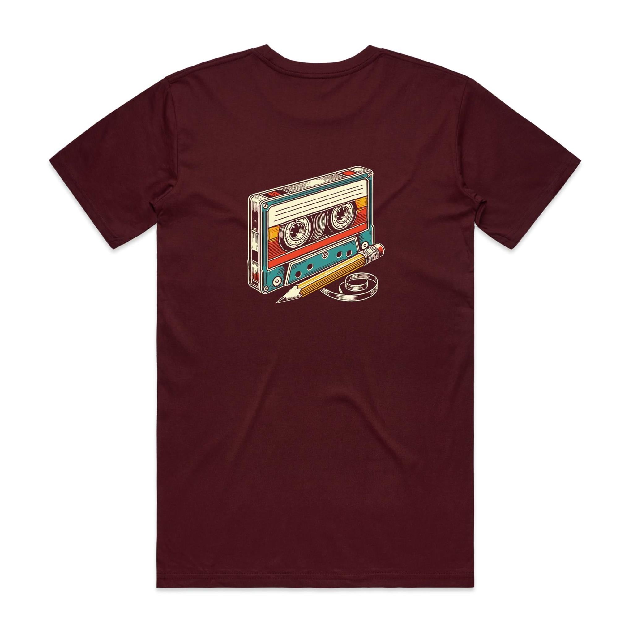 Cassette Tape And Pencil - Mens T-shirt