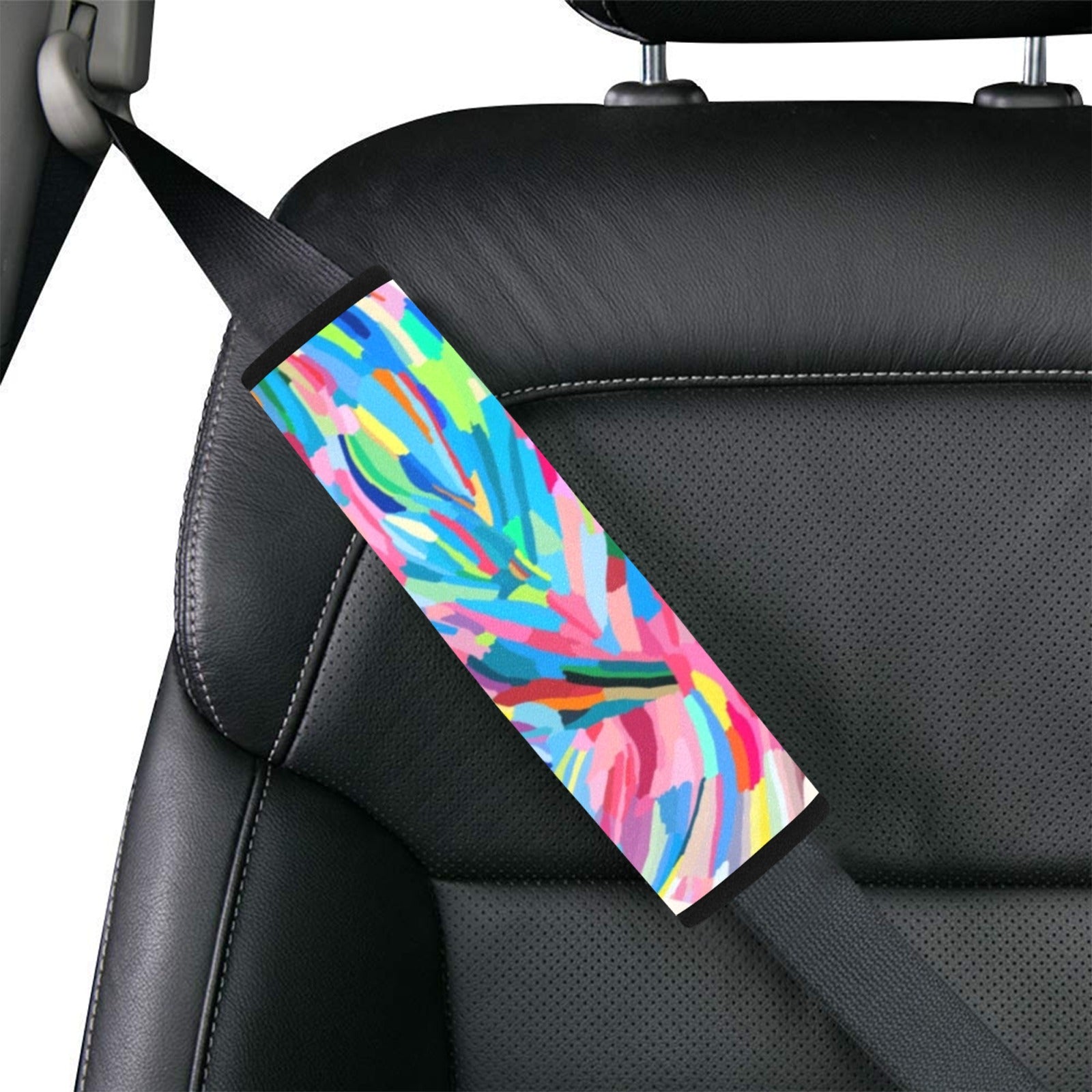 Brushstrokes Car Seat Belt Cover 7''x10'' (Pack of 2) Car Seat Belt Cover 7x10 (Pack of 2) Printed Offshore