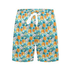 Pineapple Coconut Men's Mid-Length Beach Shorts Men's Mid-Length Beach Shorts Food Printed Offshore