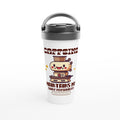 Caffeine Maintains My Sunny Personality White 15oz Stainless Steel Travel Mug Default Title Travel Mug Coffee Globally Fulfilled