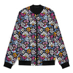 Graphic Floral Men's Casual Zip‑Up Bomber Jacket