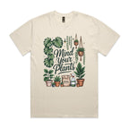 Mind Your Plants AS Colour Heavy Faded Tee Unisex Faded ecru Heavy Faded T-shirt Plants Printed In Australia