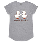 Goose Bumps - Womens Scoop Neck T-Shirt Grey Marle Womens Scoop Neck T-shirt animal Printed In Australia