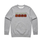 Self Proclaimed Genius, Periodic Table - AS Colour Stencil Crew Grey Marle Sweatshirt Printed In Australia Science