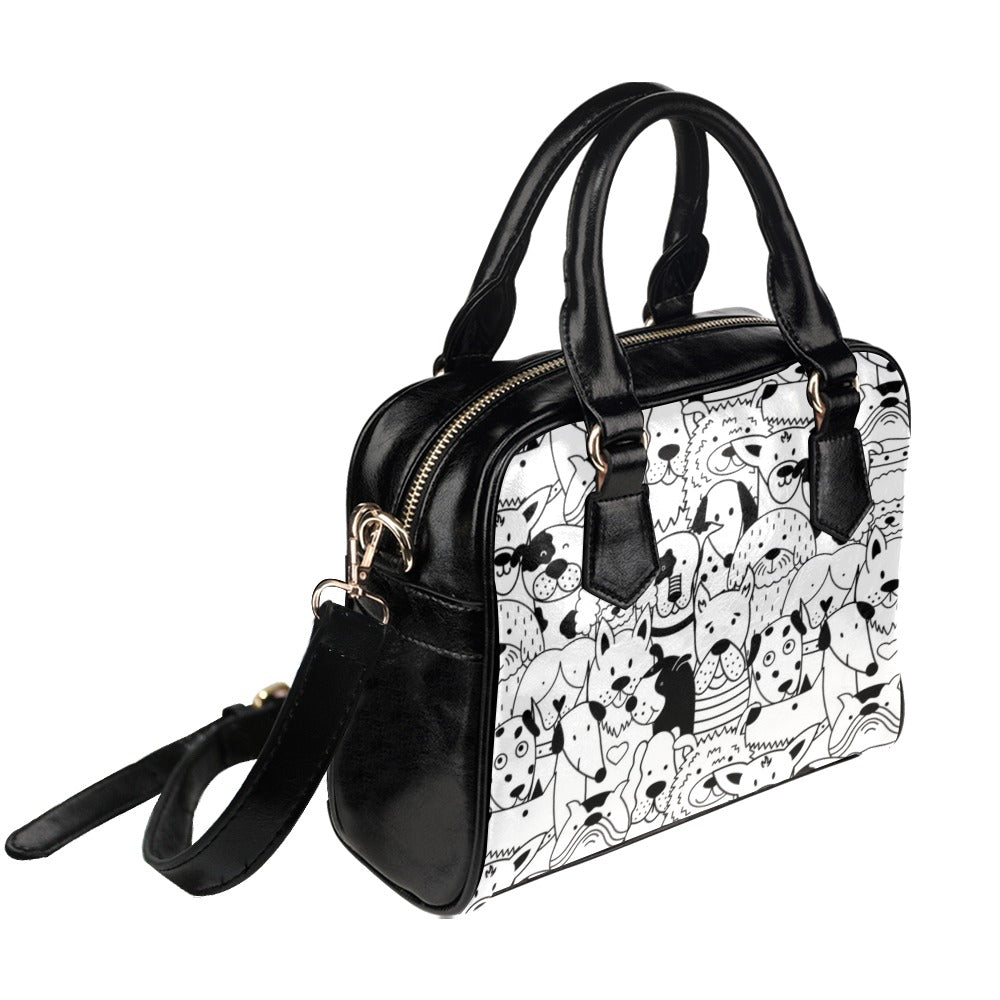Black And White Dogs - Shoulder Handbag (Model 1634) Shoulder Handbags (1634)