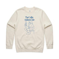 The Coffee Addicts Club AS Colour Stencil Crew Sweatshirt Unisex Ecru Sweatshirt Coffee Printed In Australia