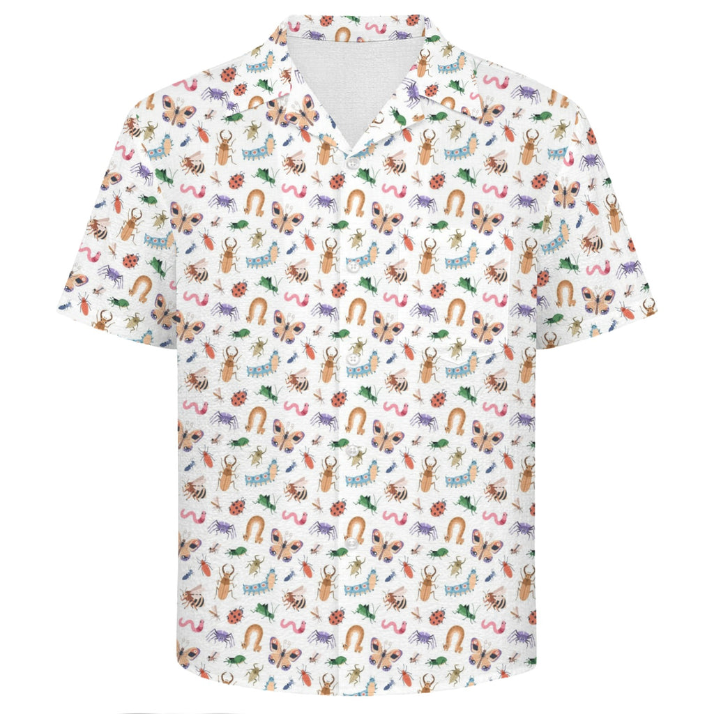 Cute Bugs Men's Crinkle Hawaiian Shirt