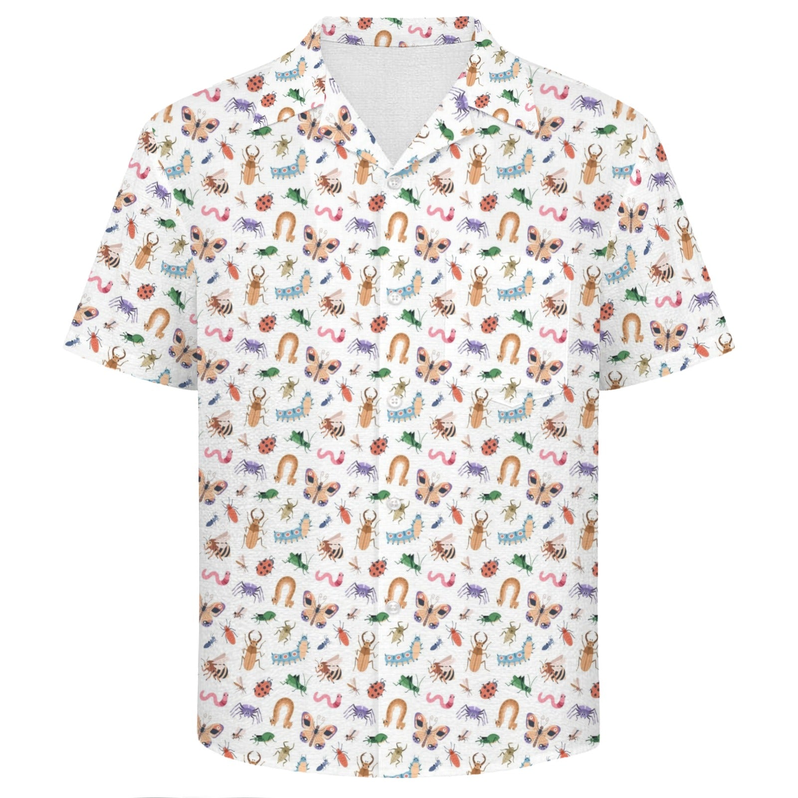 Cute Bugs Men's Crinkle Hawaiian Shirt