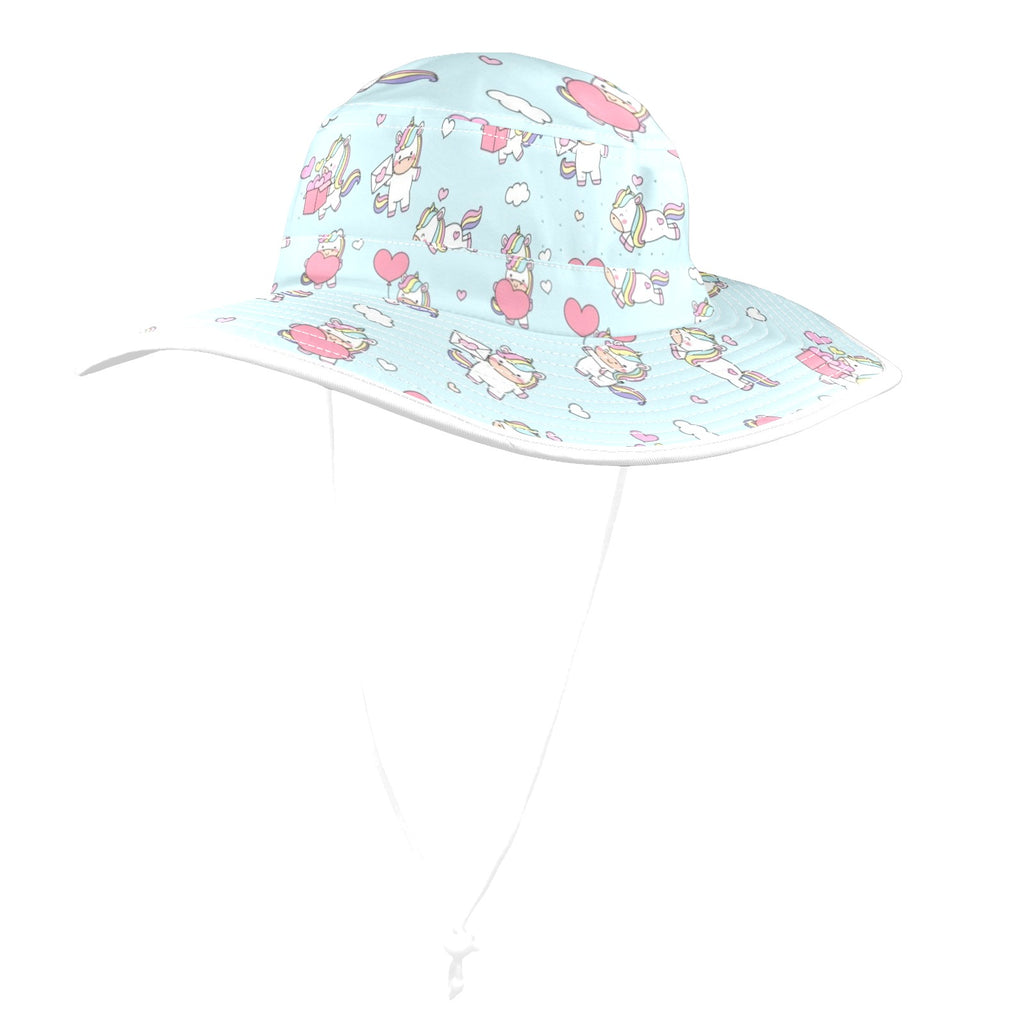 Rainbow Unicorn Wide Brim Bucket Hat Wide Brim Bucket Hat animal Printed Offshore