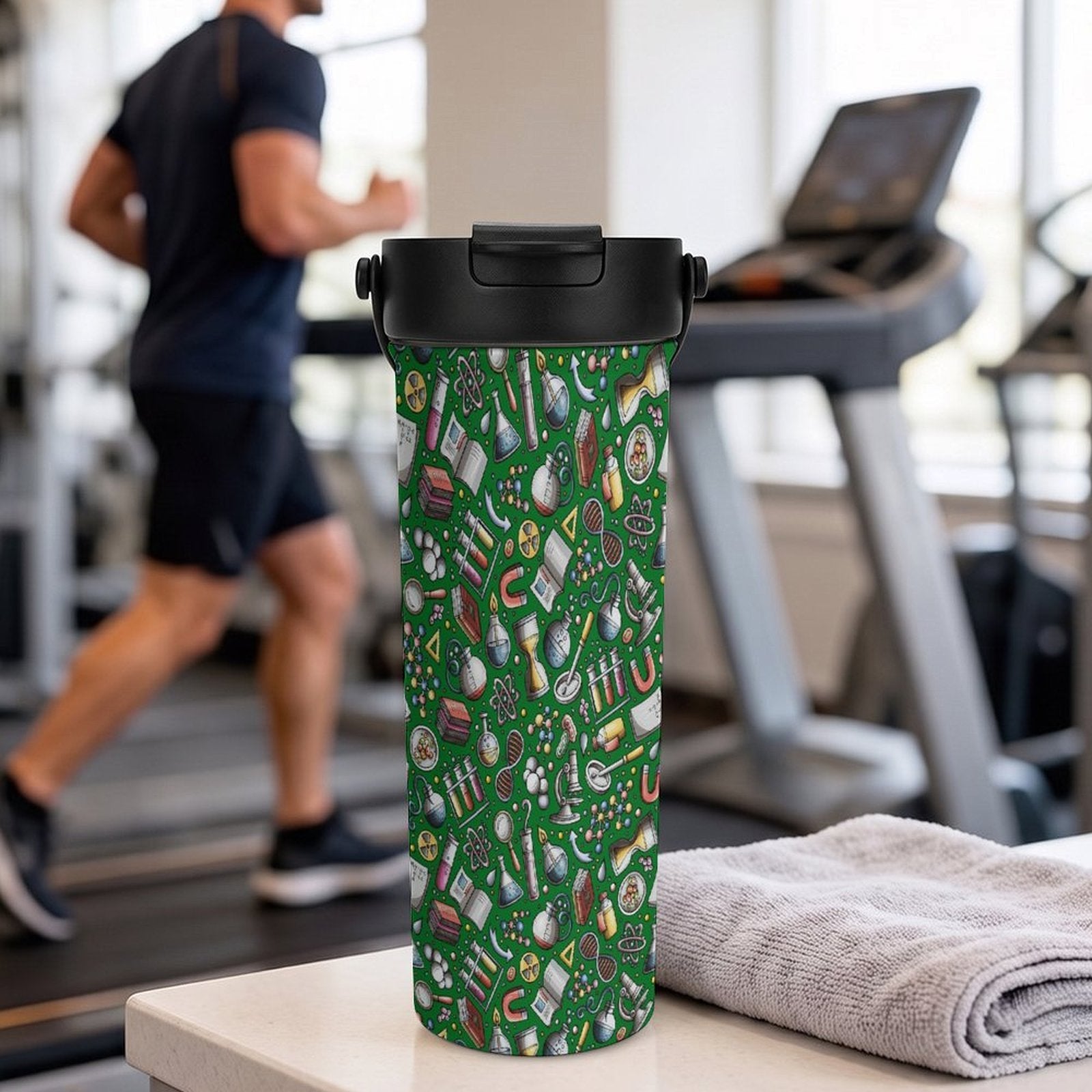 Science Love 20oz Tea Tumbler with Carry Handle