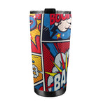 Comic Book - 20oz Mobile Tumbler with Lid (Black Lock) 20oz Travel Mug comic Printed Offshore