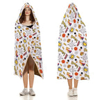 Super Dog, Comic Book Kids Hooded Blanket 100cm x 130cm Kids Hooded Blanket comic Printed Offshore