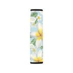 Delicate Frangipani Car Seat Belt Cover 7''x10'' (Pack of 2) Car Seat Belt Cover 7x10 (Pack of 2) Plants Printed Offshore