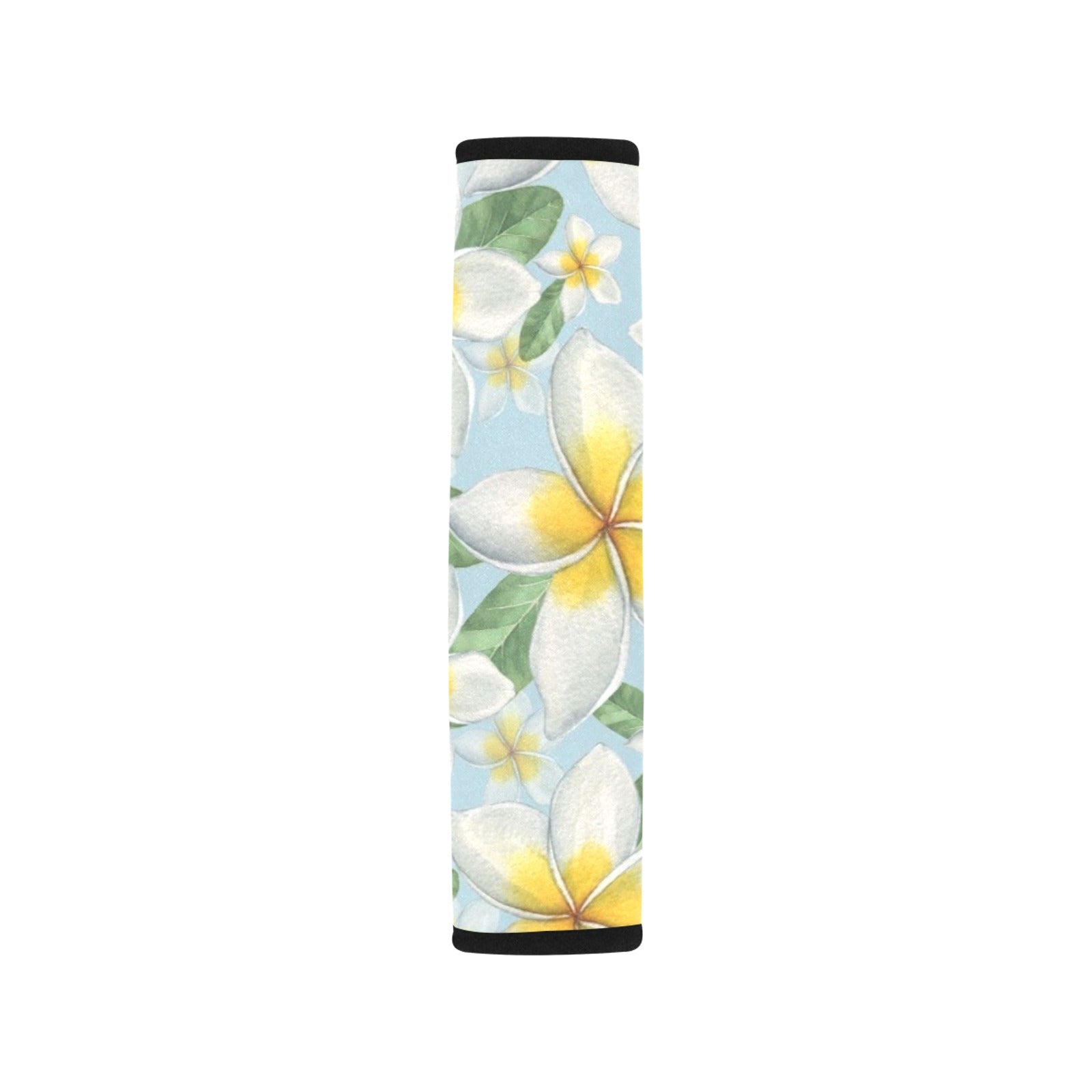 Delicate Frangipani Car Seat Belt Cover 7''x10'' (Pack of 2) Car Seat Belt Cover 7x10 (Pack of 2) Plants Printed Offshore