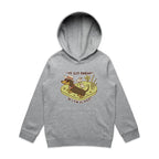Dachshund, I've Got Friends In Low Places Kids AS Colour Hoodie Grey Marle Kids Hoodie animal Printed In Australia