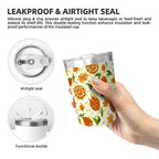 Graphic Floral Small Stainless Steel Travel Mug Cup 12oz/350ml Small Travel Mug Plants Printed Offshore