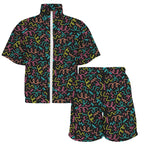 Squiggle Time Women's Windbreaker Short Set Women's Windbreaker Short Set Printed Offshore