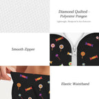 Candy Women's Windbreaker Short Set Women's Windbreaker Short Set Food Printed Offshore