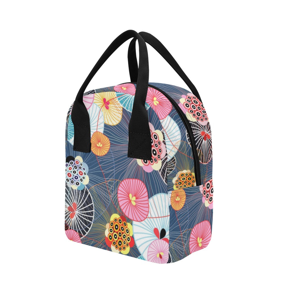 Abstract Floral - Zipper Lunch Bag Zipper Lunch Bag Printed Offshore
