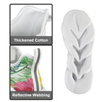 Tropical Flowers On White Women's Twisted Sole Sneakers